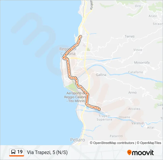 19 Bus Line Map