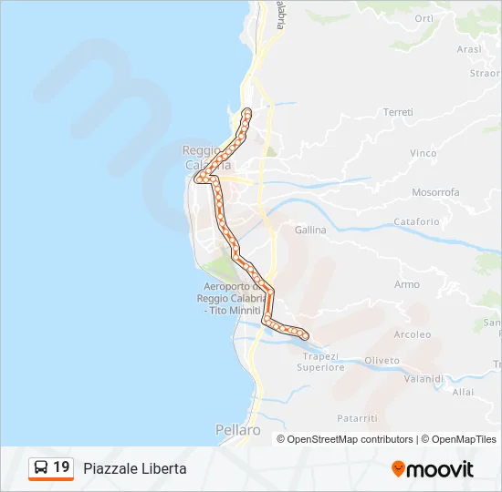 19 Bus Line Map
