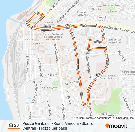 20 Bus Line Map