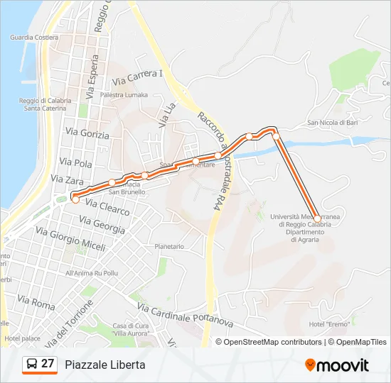 27 Bus Line Map