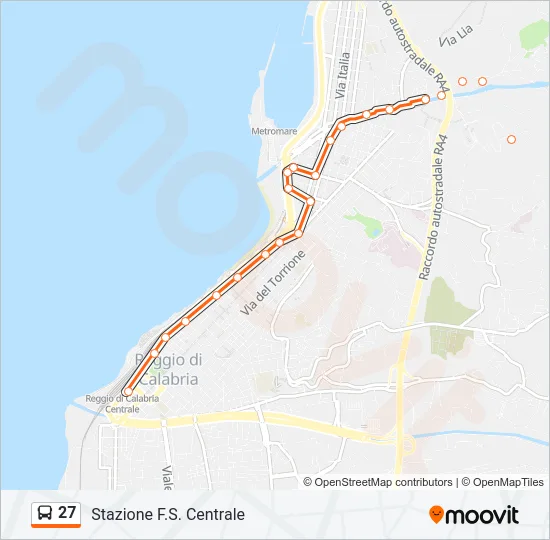 27 Bus Line Map
