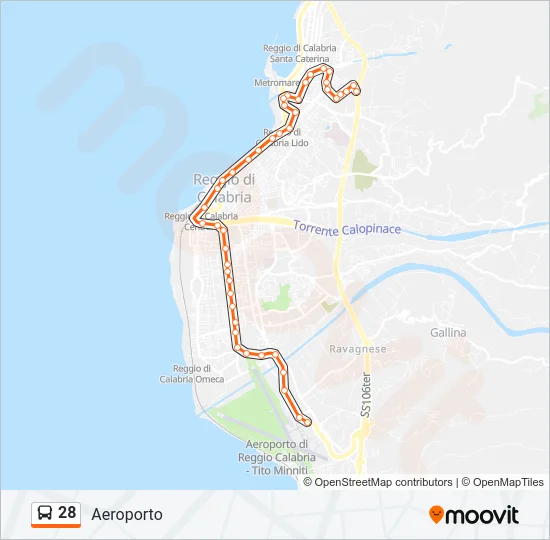 28 Bus Line Map