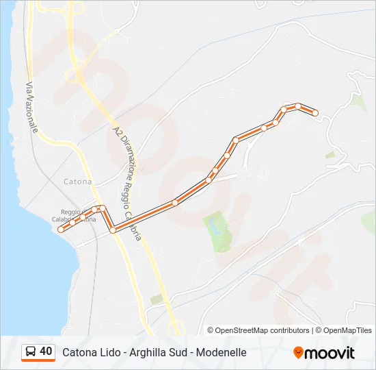 40 Bus Line Map