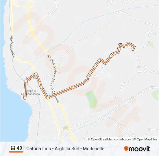 40 Bus Line Map