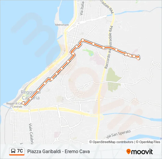 7C Bus Line Map