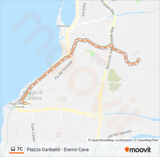 7C Bus Line Map