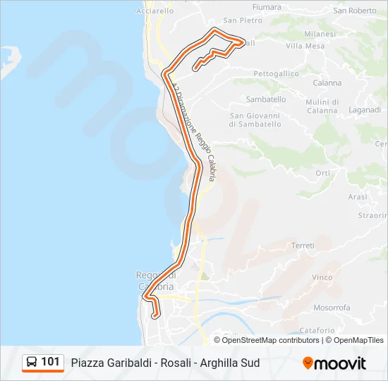 101 Bus Line Map