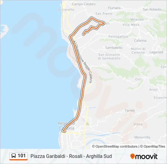 101 Bus Line Map