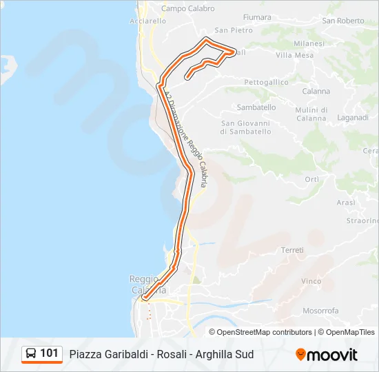 101 Bus Line Map
