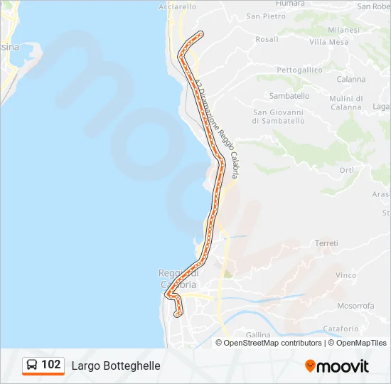 102 Bus Line Map