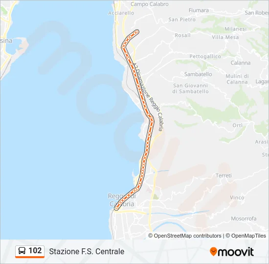 102 Bus Line Map
