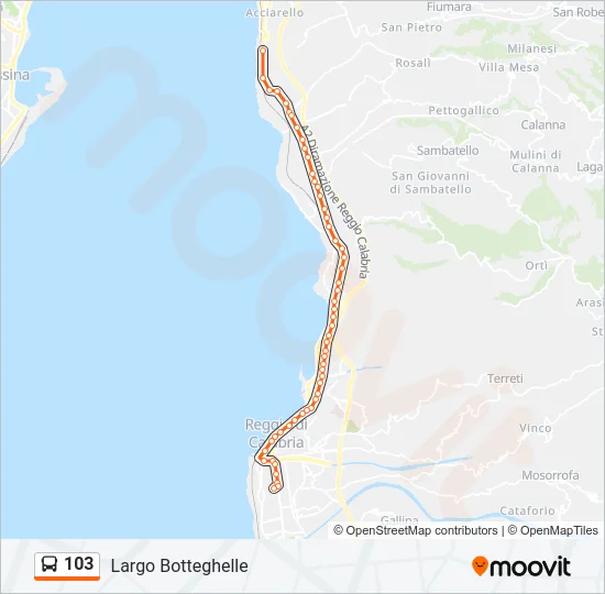 103 Bus Line Map