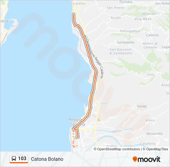103 Bus Line Map