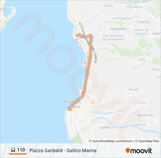 110 Bus Line Map