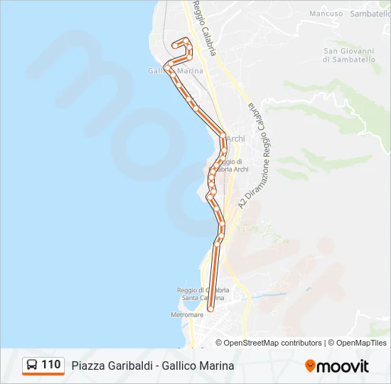 110 Bus Line Map