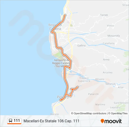 111 Bus Line Map