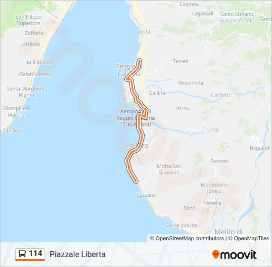 114 Bus Line Map