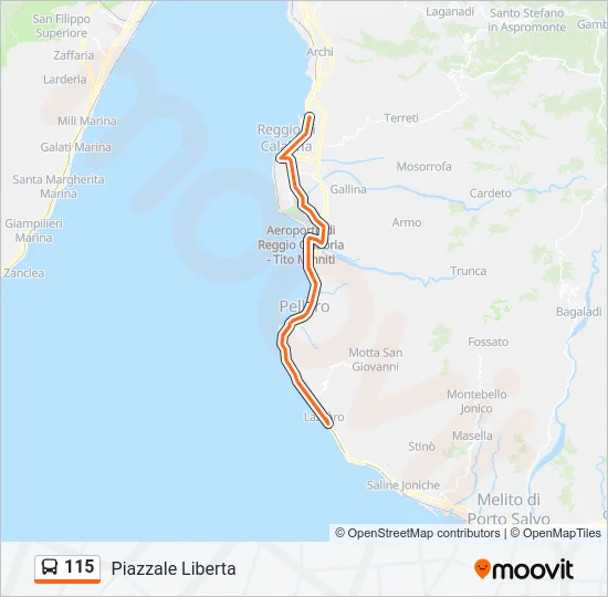 115 Bus Line Map