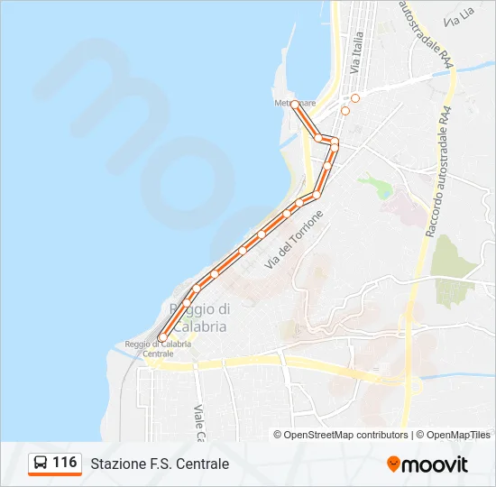 116 Bus Line Map
