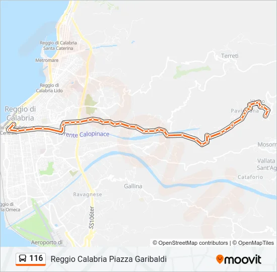 116 Bus Line Map