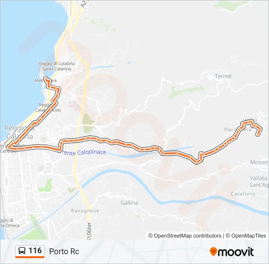 116 Bus Line Map