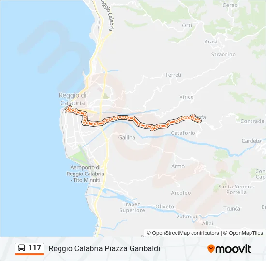 117 Bus Line Map