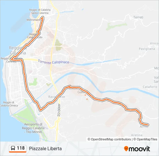 118 Bus Line Map