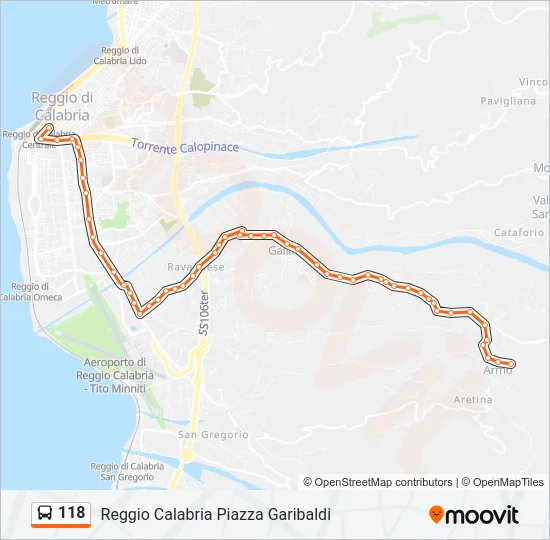 118 Bus Line Map