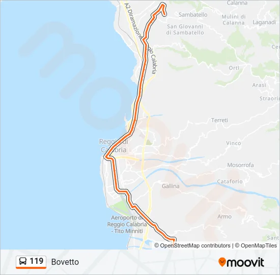 119 Bus Line Map