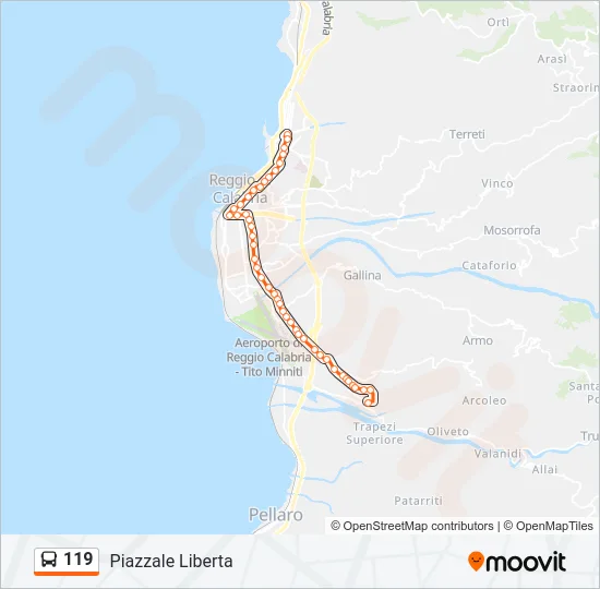 119 Bus Line Map