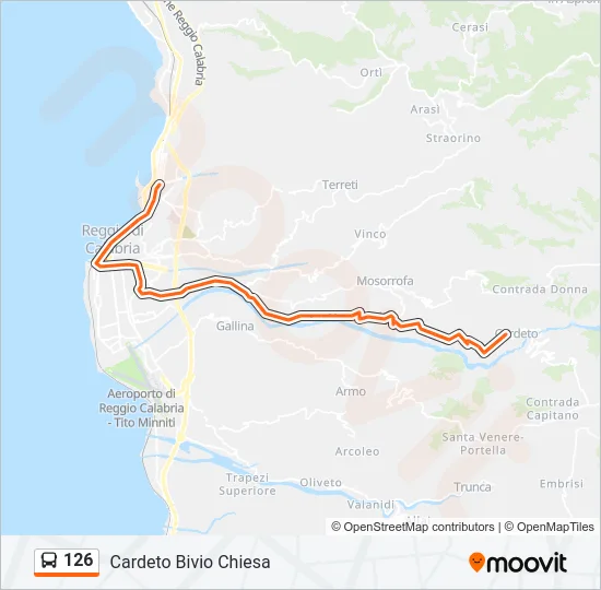 126 Bus Line Map