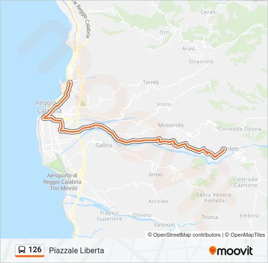 126 Bus Line Map