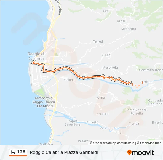 126 Bus Line Map