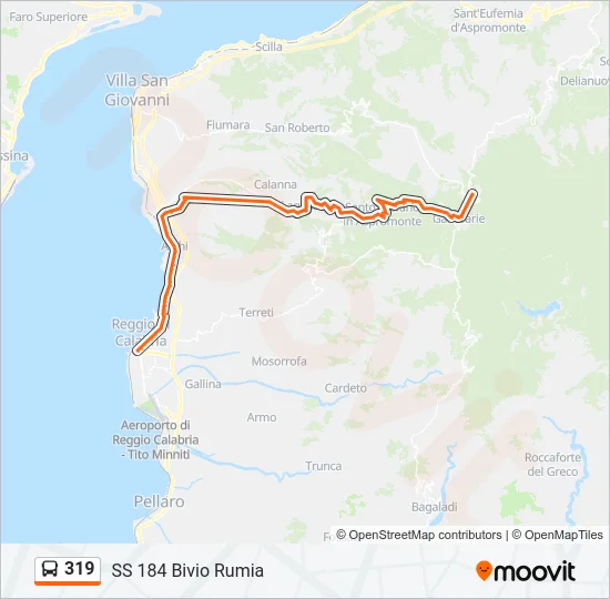 319 Bus Line Map