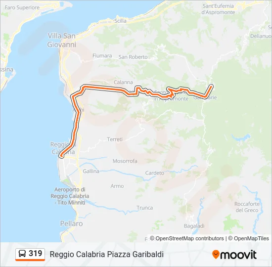 319 Bus Line Map