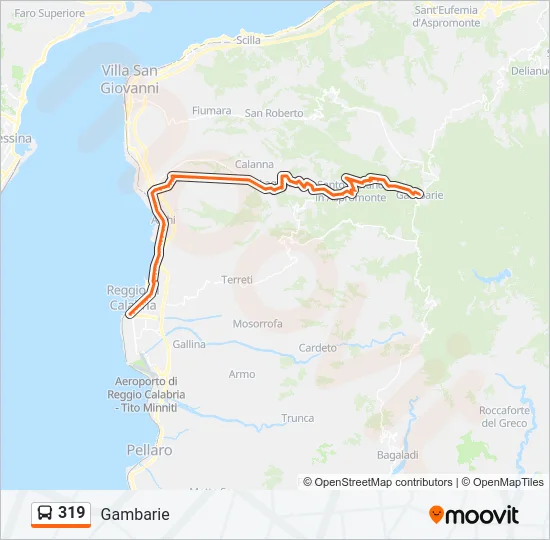 319 Bus Line Map