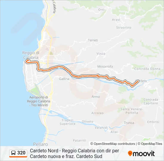 320 Bus Line Map