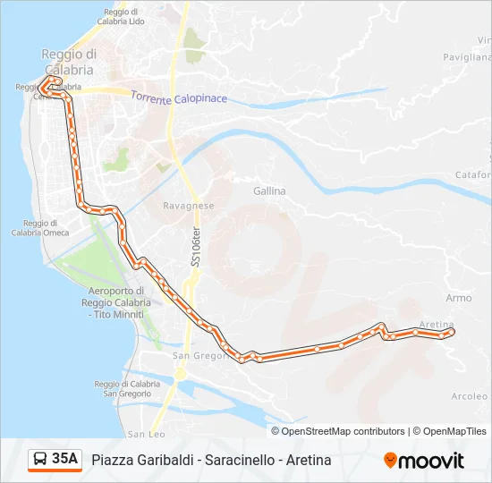 35A Bus Line Map