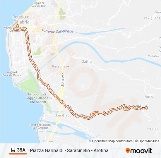 35A Bus Line Map