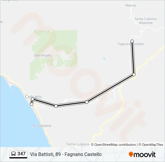 347 Bus Line Map