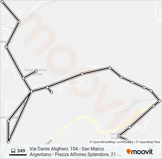 349 Bus Line Map