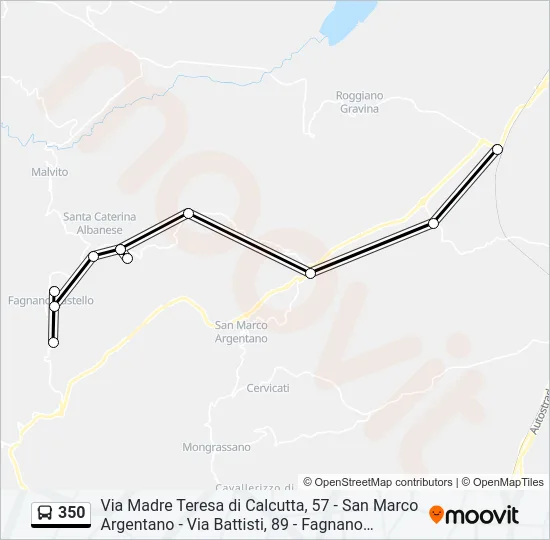 350 Bus Line Map