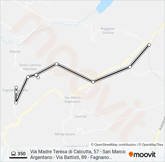 350 Bus Line Map