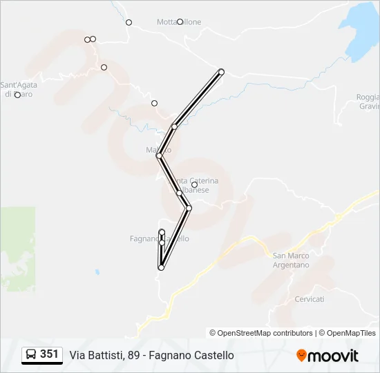 351 Bus Line Map