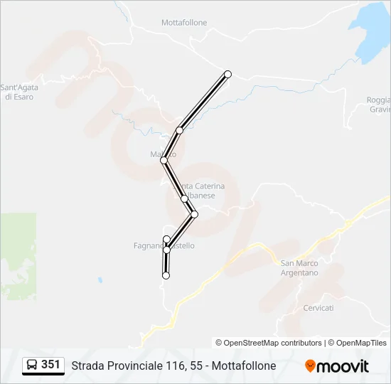 351 Bus Line Map