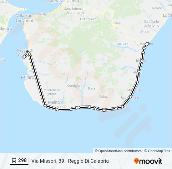 298 Bus Line Map