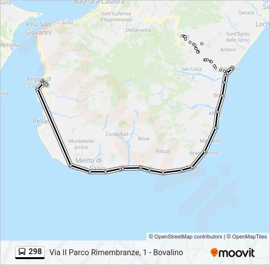298 Bus Line Map