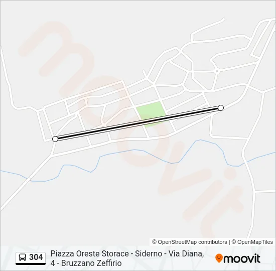 304 Bus Line Map