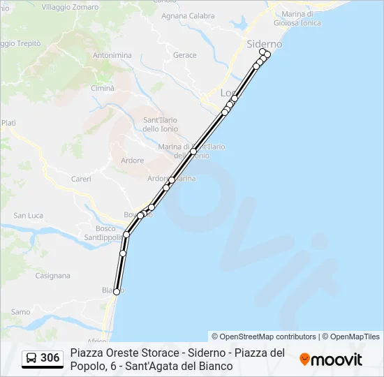 306 Bus Line Map
