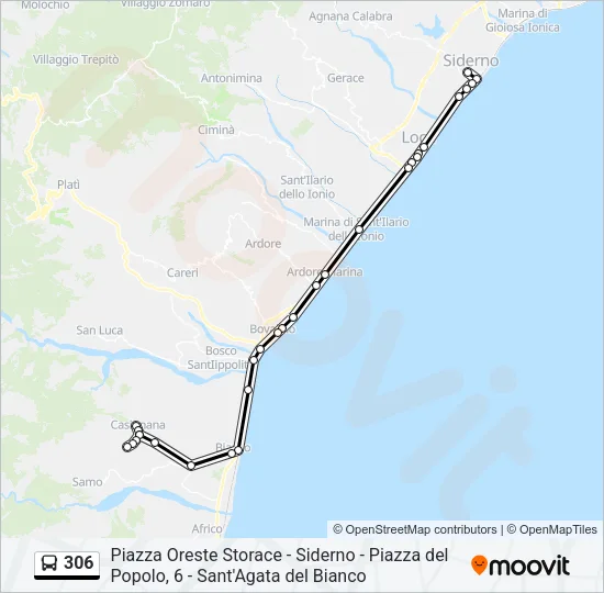 306 Bus Line Map